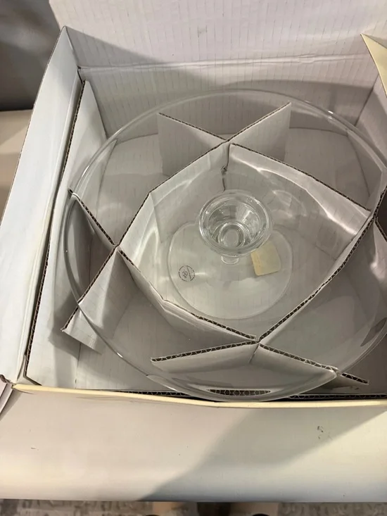 Lenox Crystal Organics Collection Footed Cake Plate - Picture 2 of 8